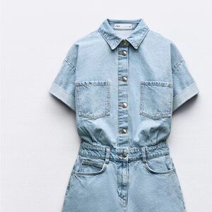 Zara denim jumpsuit